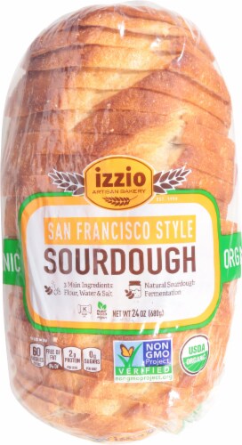 Izzio Artisan Bakery San Francisco Style Sourdough Bread Perspective: top