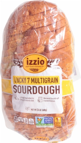 Izzio Artisan Bakery Lucky Seven Multigrain Bread Perspective: top