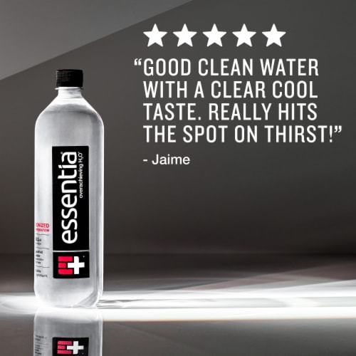 Essentia Ionized Alkaline Bottled Water Perspective: top