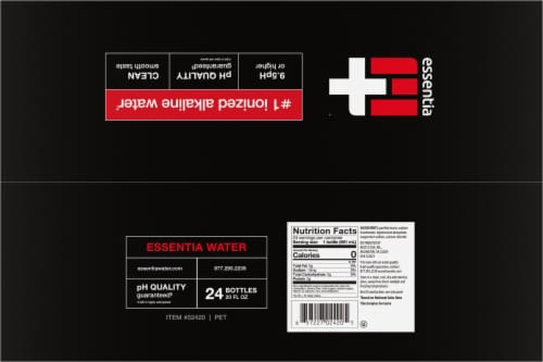 Essentia 9.5 pH Alkaline Purified Bottled Water Perspective: top