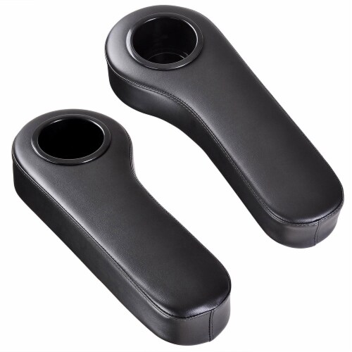 Yescom 2pcs Universal Golf Cart Armrest Cushion with Cup Holder Fits for Club Car Rear Seats Perspective: top