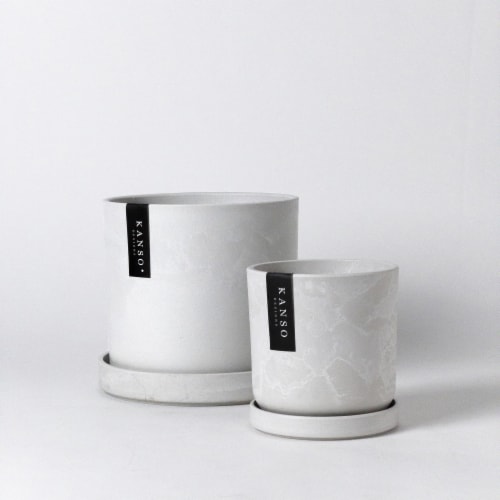 2 Set Plant Pots - 7" & 4" Pots for Plants, Planter Pot Set, Houseplant Pots Perspective: top