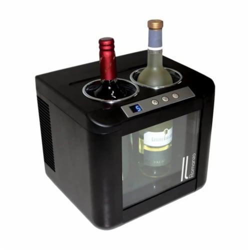 2-Bottle Open Wine Cooler Perspective: top