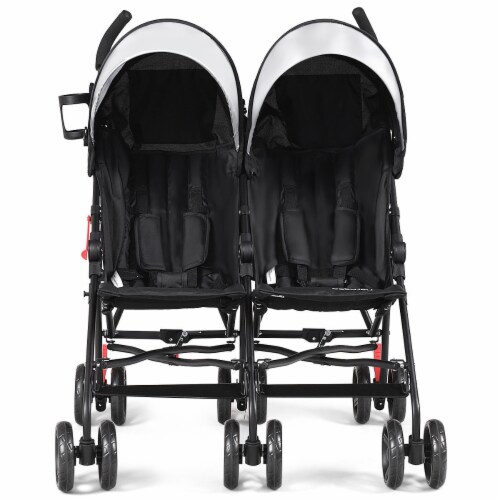Slickblue Foldable Twin Baby Double Stroller Ultralight Umbrella Kids Stroller Black 1 Unit Jay C Food Stores