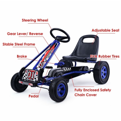 Slickblue 4 Wheels Kids Ride On Pedal Powered Bike Go Kart Racer Car Outdoor Play Toy 1 Unit Fry s Food Stores