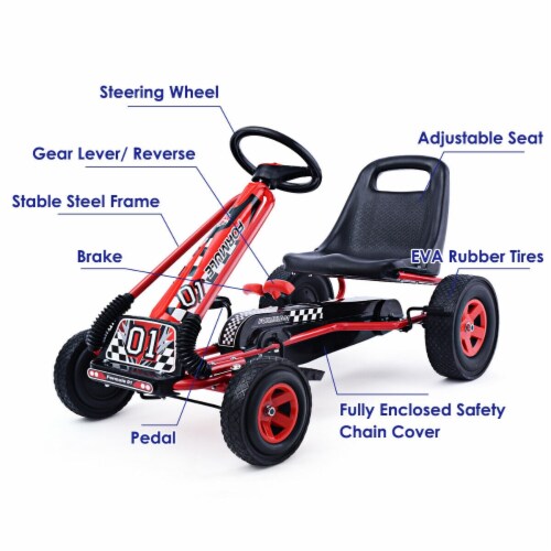 Slickblue 4 Wheels Kids Ride On Pedal Powered Bike Go Kart Racer Car Outdoor Play Toy 1 Unit Pick n Save