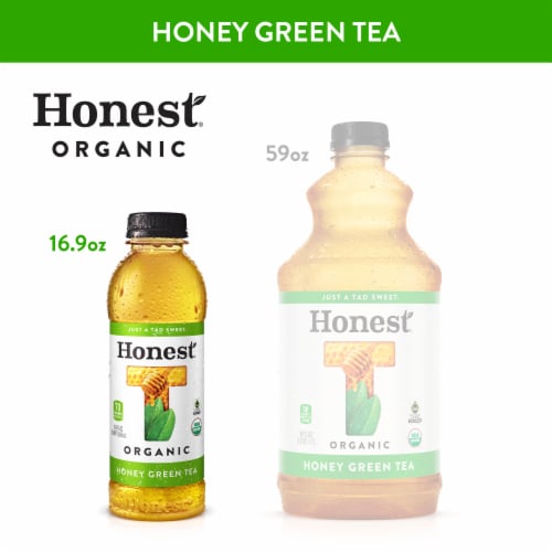 Honest Tea Organic Fair Trade Honey Green Tea Perspective: top