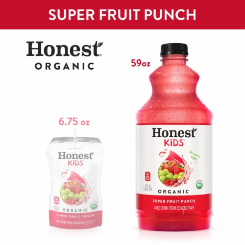 Honest Kids Super Fruit Punch Organic Fruit Juice Perspective: top