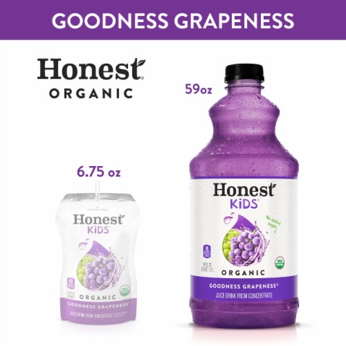 Honest Kids Goodness Grapeness Grape Fruit Juice Perspective: top