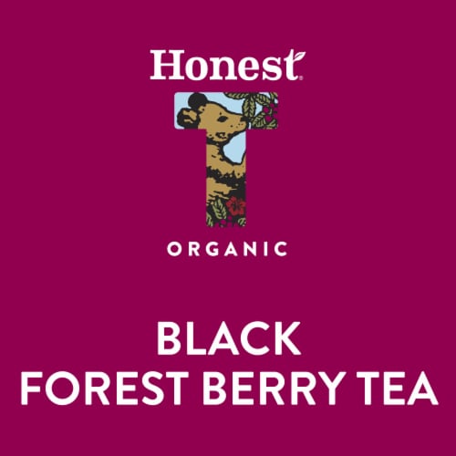 Honest Tea Organic Fair Trade Black Forest Berry Glass Bottle Perspective: top
