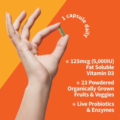 Garden of Life® Vitamin Code® Raw D3™ 5000 IU Capsules Perspective: top