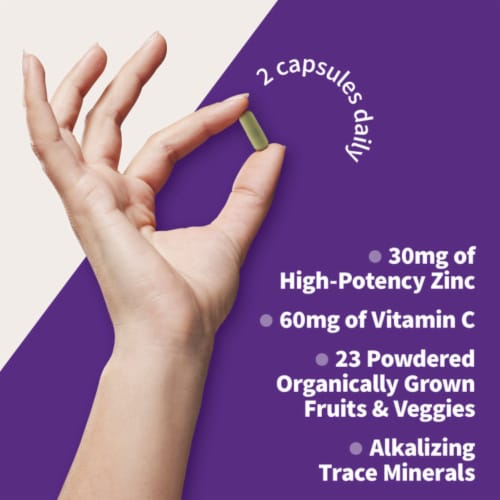 Garden of Life Vitamin Code® Raw Zinc™ High Potency Nutrition Capsules 30mg Perspective: top