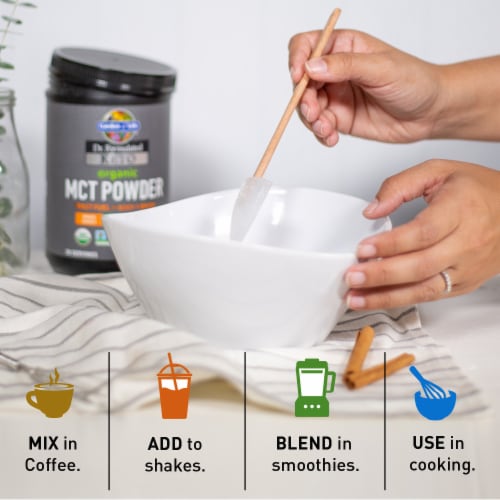 Garden of Life Dr Formulated Organic MCT Fast Fuel for Body & Brain 6g MCTs Unflavored Powder Perspective: top