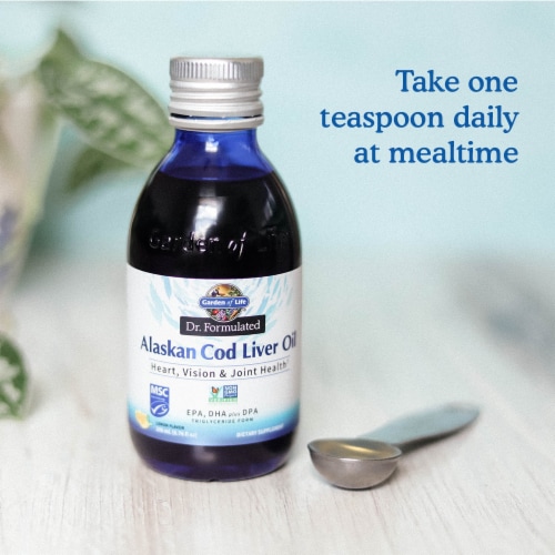 Garden of Life® Dr. Formulated Lemon Flavored Alaskan Cod Liver Oil Perspective: top