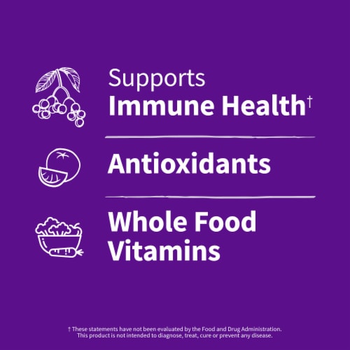 Garden of Life Dr. Formulated Elderberry Immune, Echinacea, Zinc & Vitamin C & D, Berry Gummies Perspective: top