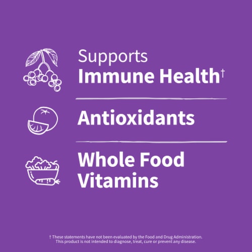 Garden of Life Dr. Formulated Kids Elderberry Immune, Echinacea, Zinc, Vitamin C & D, Berry Gummies Perspective: top
