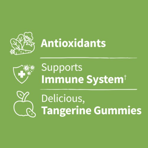 Garden of Life Dr. Formulated Immune with Zinc Gummies, Echinacea, Vitamin C & D, Tangerine Gummy Perspective: top