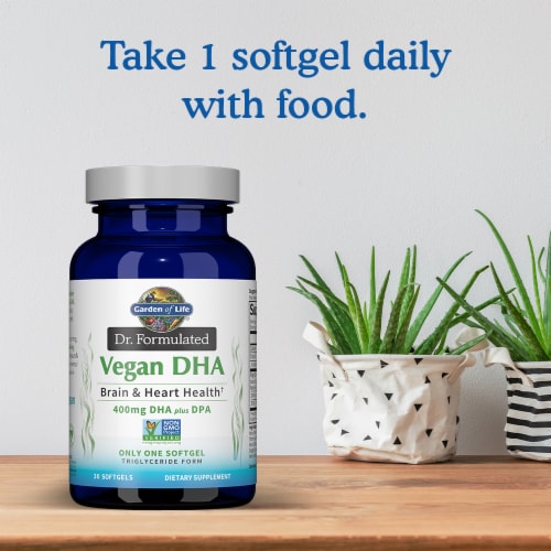 Garden of Life® Dr. Formulated Vegan DHA Softgels Perspective: top
