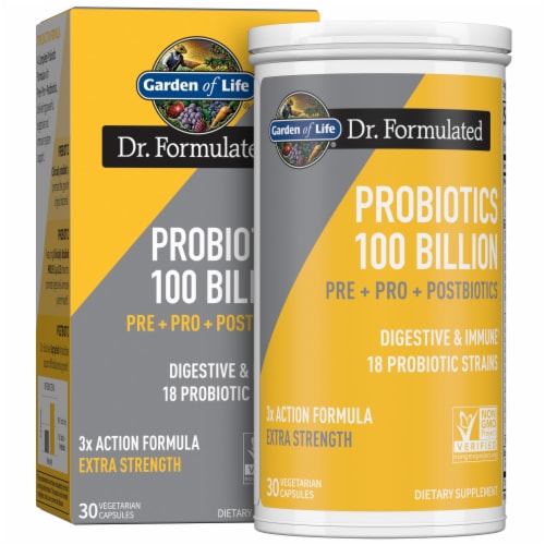 Garden of Life® Dr. Formulated Probiotics 100 Billion Pre + Pro + Postbiotics Capsules Perspective: top