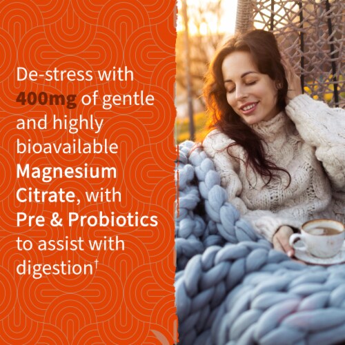 Garden of Life Dr. Formulated Magnesium with Prebiotics & Probiotics, Orange Creme Gummies Perspective: top
