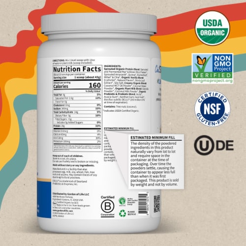 Garden of Life® Creamy Vanilla Oat Milk Protein Powder Perspective: top