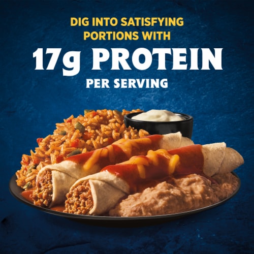 Hungry-Man Selects Mexican Style Fiesta Beef Enchiladas Frozen Meal Perspective: top