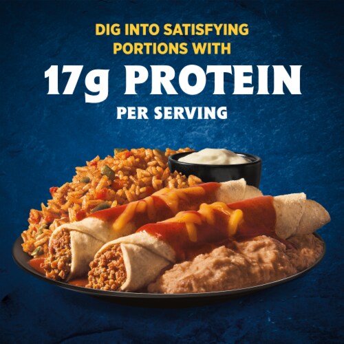 Hungry-Man Selects Mexican Style Fiesta Beef Enchiladas Frozen Meal Perspective: top