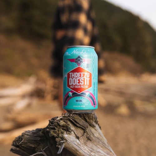 No-Li Threezy Does It Hazy IPA Craft Beer Perspective: top