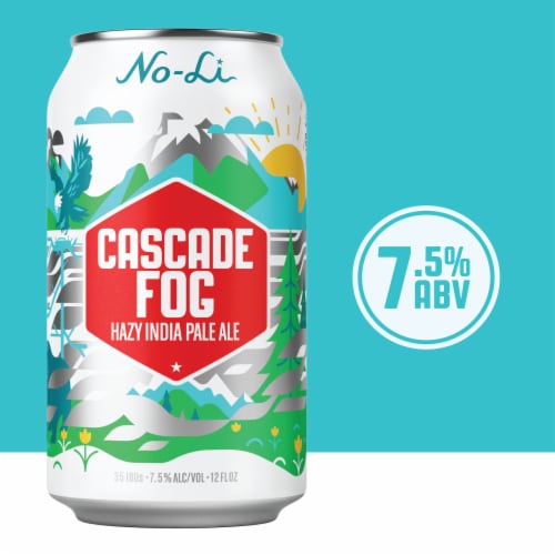 No-Li Cascade Fog Hazy IPA Perspective: top