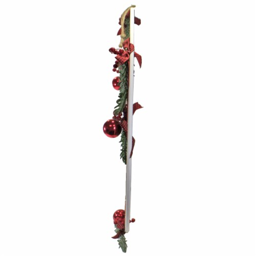 Christmas Ho Ho Ho Hanging Ring Metal Holiday Berries Bows 3800465 Perspective: top