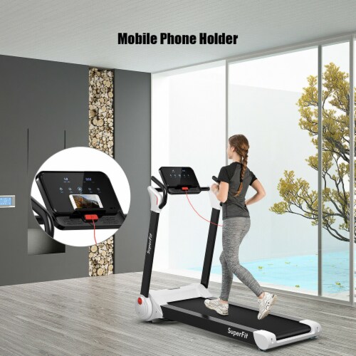 SuperFit 2.25HP Folding Electric Motorized Treadmill With Speaker