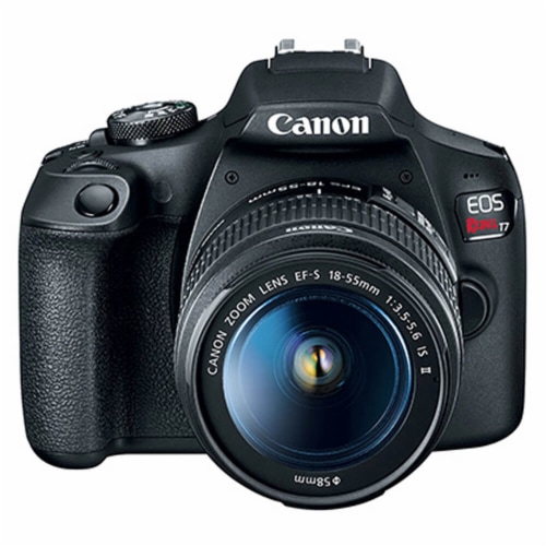 Canon EOS Rebel T7 Zoom Lens Camera Perspective: top