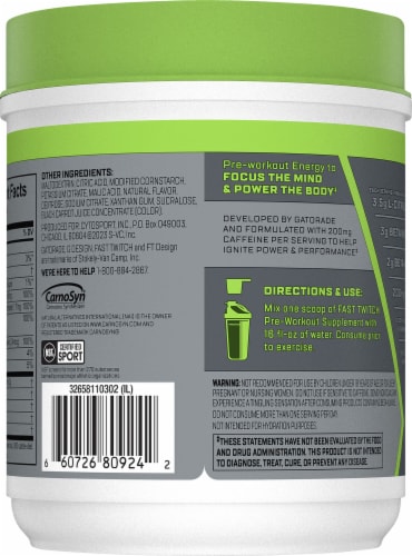 Fast Twitch® Grape Pre-Workout Supplement Powder by Gatorade® Perspective: top
