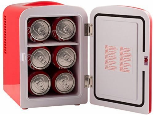 Uber Appliance Mini Fridge 6-can portable refrigerator|cooler/warmer|Bedroom/dorm/RV Perspective: top