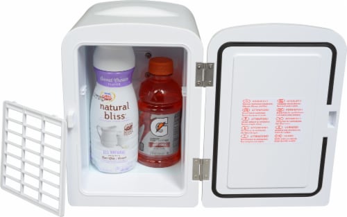 Uber Appliance Mini Fridge 6-can portable refrigerator|cooler/warmer|Bedroom/dorm/RV Perspective: top