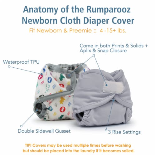 Kanga Care Rumparooz Newborn Reusable Cloth Diaper Cover Snap | Peacock Perspective: top