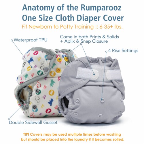 Kanga Care Rumparooz One Size Reusable Cloth Diaper Cover Snap | Peacock Perspective: top