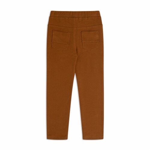 Fleece Legging With Knee Applique Golden Brown Perspective: top