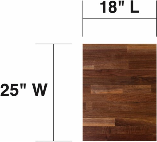 John Boos Blended Walnut Wood Kitchen Cutting Board Island Top Butcher Block Perspective: top