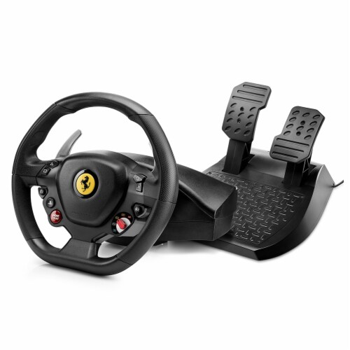 Thrustmaster T80 Ferrari 488 GTB Edition Racing Gaming Wheel for PS5, PS4, & PC Perspective: top