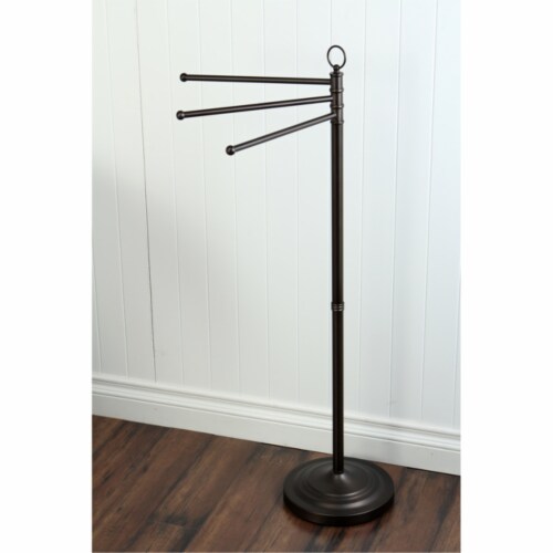 Kingston Brass CC2025 Vintage Pedestal Towel Bar, Oil Rubbed Bronze Perspective: top