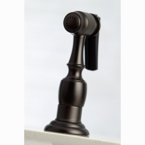Kingston Brass KS7275ALBS English Country Kitchen Faucet with Side Sprayer, Oil Rubbed Bronze Perspective: top