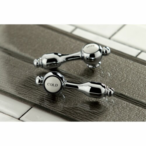 Kingston Brass KS4461TAL Tudor 8" Widespread Bathroom Faucet, Polished Chrome Perspective: top