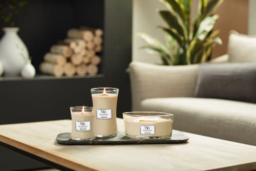 WoodWick® Vanilla Bean Large Candle Perspective: top