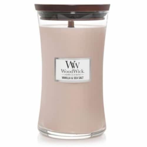 Woodwick® Vanilla & Sea Salt Large Hourglass Jar Candle Perspective: top
