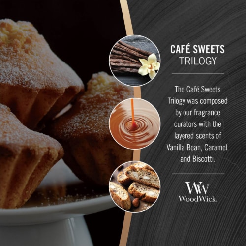 WoodWick™ Vanilla Caramel Biscotti Candle Perspective: top