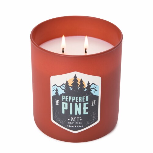 Manly Indulgence Peppered Pine Scented Jar Candle Perspective: top