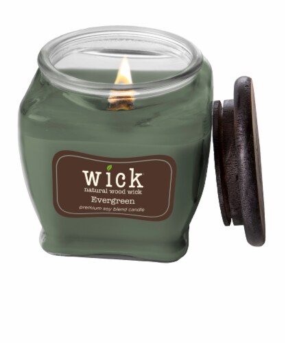 Wick® Evergreen Jar Candle - Green Perspective: top