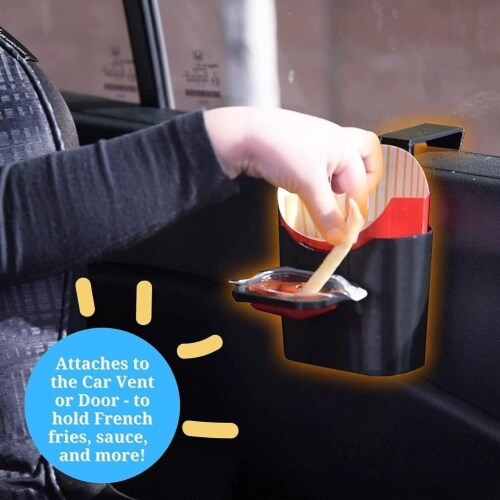 Vent N' Door Caddy 2pk French Fry Sauce Holder Multi Use Storage Travel Mighty Mojo Perspective: top