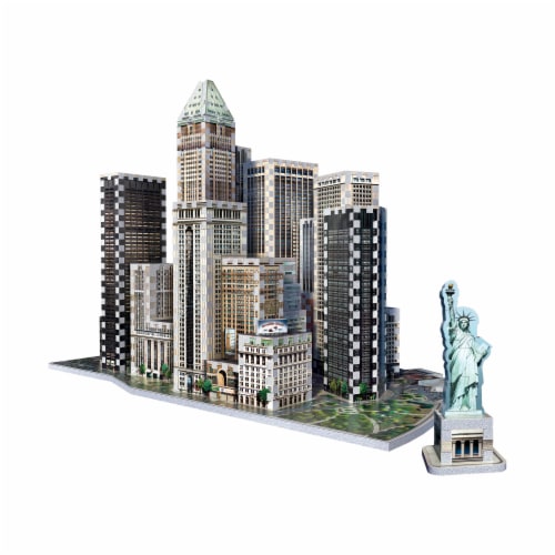 Wrebbit New York Collection Financial 3D Puzzle Perspective: top